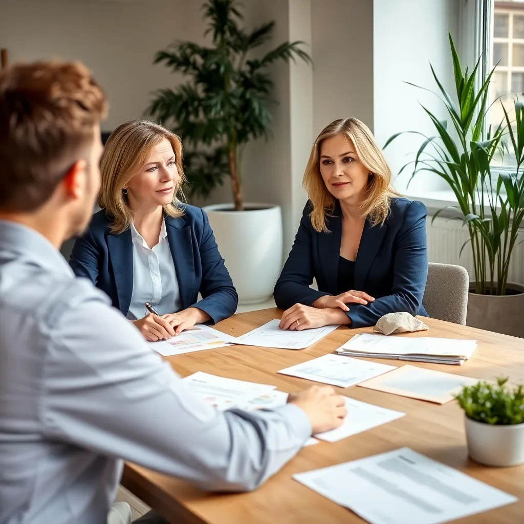 Financiële coach in gesprek met een cliënt