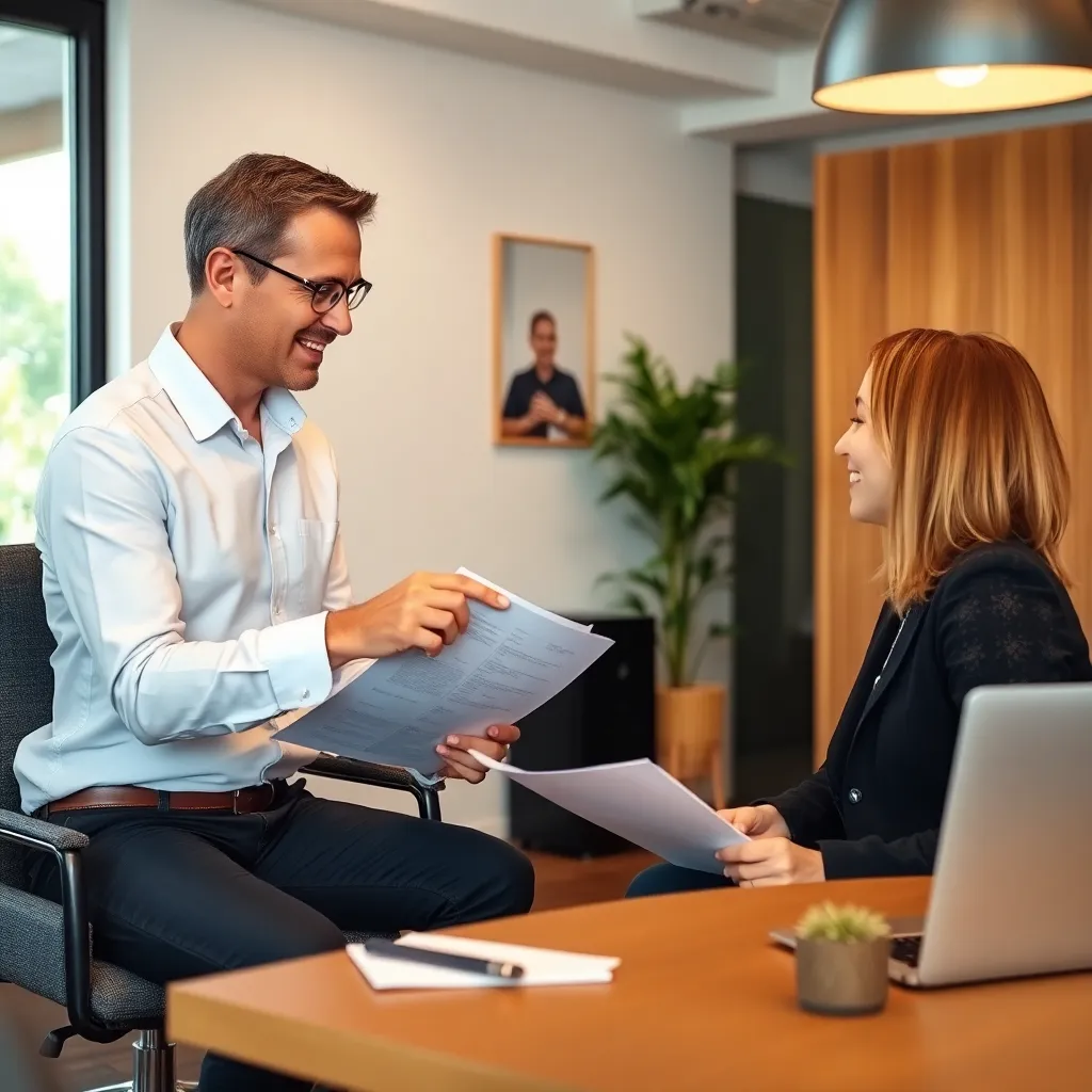 Een financieel adviseur die een-op-een coaching geeft aan een cliënt